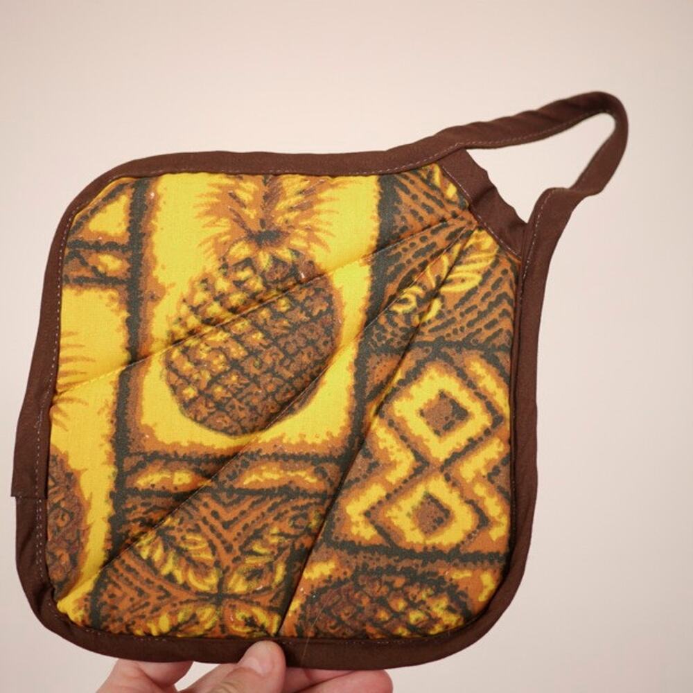 NEW NWT Vtg Lanakila Crafts Hawaii Aloha TIKI Hospitality Pineapple Oven Mitt
